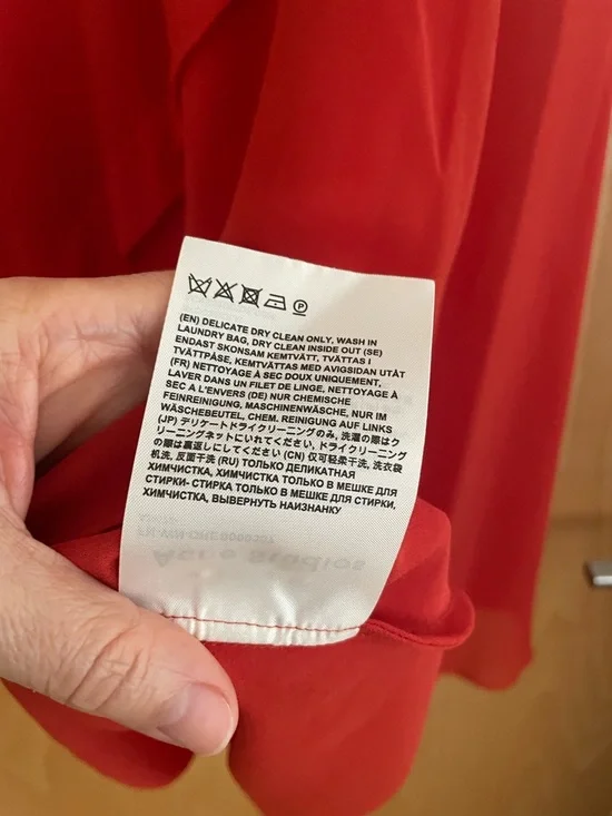 Acne Studios Red Semi Sheer Dress - Picture 5 of 6